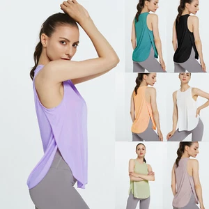 Para mujeres Entrenamiento Prendas para el torso sin mangas Fresco-Seco Sin mangas Calce Suelto Camisa Yoga Prendas para el torso deportivo - Imagen 1 de 38