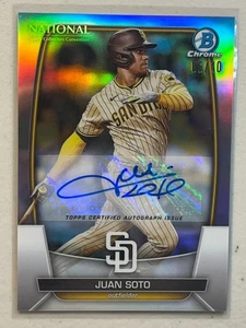 Juan Soto 2023 Topps The National Bowman Chrome /10 Refractor Auto Autograph #18 - Picture 1 of 2