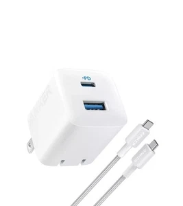 Cargador de Pared Anker 2 Puertos USB-C/USB-A 32W con 6' USB-C a USB-C - Blanco - Imagen 1 de 4