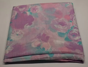 2 yards x 44" fabric CRANSTON schwartz lieberman PINK PURPLE TUQUOISE floral - Picture 1 of 5