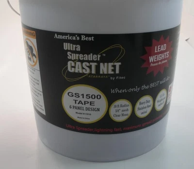 Red fundida ultra esparcidor Fitec 11910 GS1500 10 pies radio 5/8" malla con cinta Foto 1 de 4