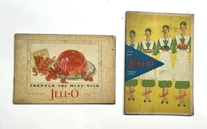Lot 2 Jello Vintage Recipe Booklets 1927 Through The Menu & 1930 Wonder Dishes - Picture 1 of 8