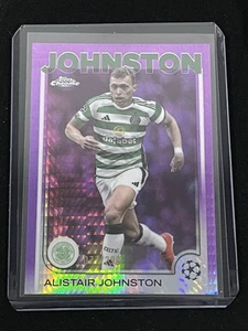 2024-25 Topps Chrome UEFA Club Comp Alistair Johnston Violet Refractor 077/299 - Picture 1 of 3