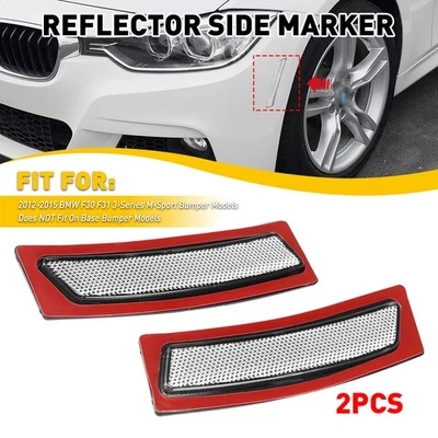 Par de reflectores de marcador de parachoques delanteros transparentes para BMW 320i 335i 328i 2012-2015 Foto 1 de 4