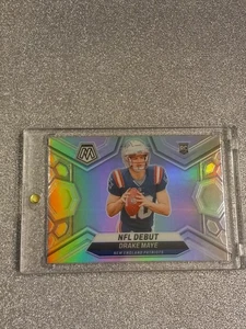 Drake Maye raro novato refractor de plata Prizm Holo SSP PATRIOTS MVP COMO NUEVO - Imagen 1 de 5