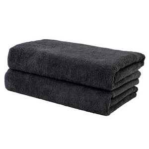 Professional Quick Dry Lint Free Microfiber Hair Drying Salon Towel, 20 Black - Picture 1 of 8