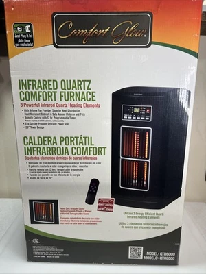 Comfort Glow Portable Infrared Quartz Heater, Digital Display -Missing Remote - Image 1 of 4