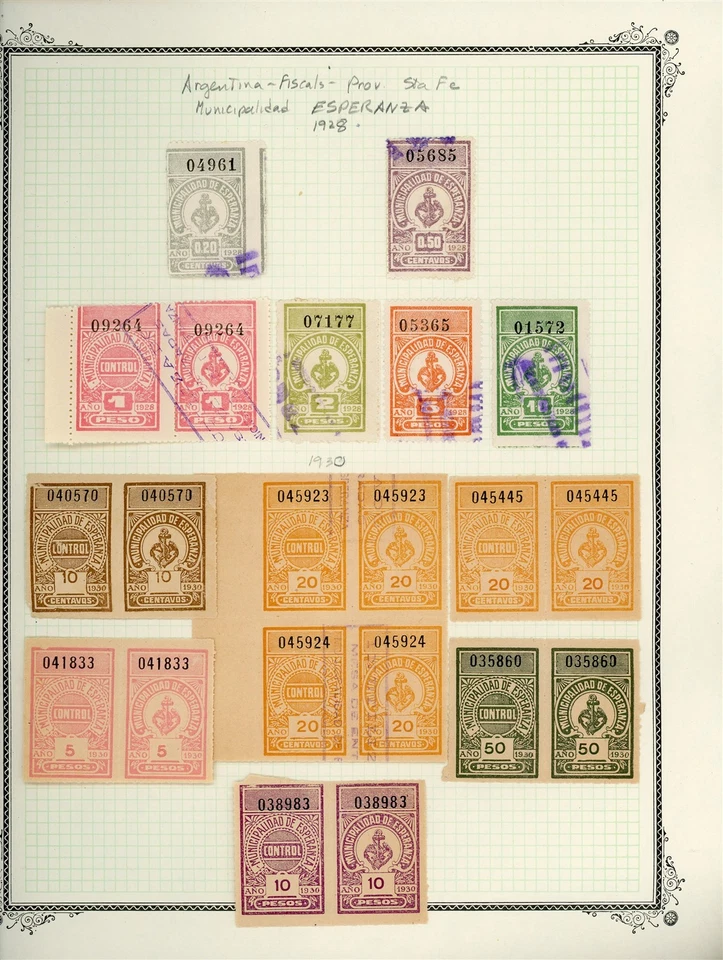 ARGENTINA Specialized REVENUE Selections on Album Page Lot #274 - SEE SCAN - $$ - Image 1 of 1