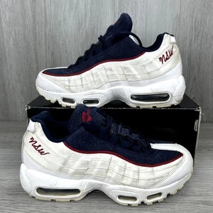 Nike Air Max 95 Satin Terry White Blue Red USA Womens 8 OG AA1103-100 Sneakers - Picture 1 of 7
