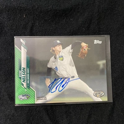 RYNE NELSON 2020 TOPPS PRO DEBUT GREEN SP AUTOGRAPH FIRST CARD DIAMONDBACKS - Image 1 of 4