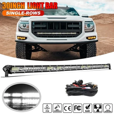 Combo de barra de luz LED trasera de 30" + cableado para GMC Sierra 14-18 Foto 1 de 4