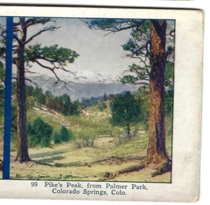 1925, Pike's Peak de Palmer Park, Colorado Springs, A.C. Co. Stereoview, SV - Imagen 1 de 3