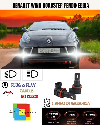 Kit Led H11 Renault Wind Roadster 6000K Blanc Fendinebbia - Photo 1/4