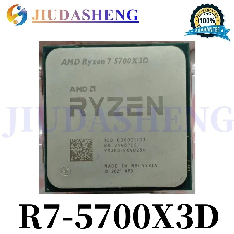 AMD Ryzen 7 5700X3D CPU 3.0GHz 8 Core 105W Socket AM4 Support B450 B350 X370 - Image 1 of 1
