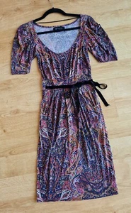 LADIES ZARA BOHO PAISLEY DRESS SIZE SMALL - Picture 1 of 7