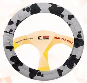 SILVER COW DESIGN steering wheel cover VELOUR - Bild 1 von 1