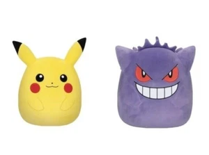 Pokemon Gamefreak plush Squishmallow Pikachu Gengar 10" Kellytoy Pokemon Center - Picture 1 of 1