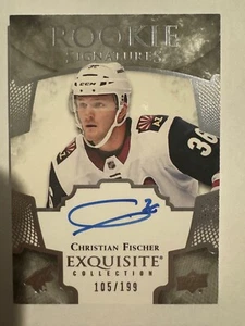 2017-18 Exquisite Collection Rookie Signatures Christian Fischer Auto 105/199 - Picture 1 of 2
