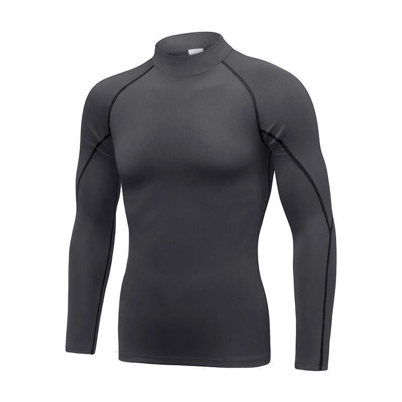 Fitness Sport Slim Shirts Men's Long Sleeve Undershirts Quick Dry Training Tops - Image 1 of 4