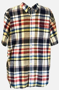 The Foundry Shirt Men's XLT Button Up Plaid Red White Blue - Picture 1 of 12
