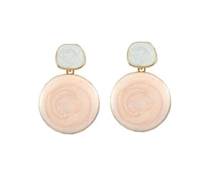 Ohrringe "Perlmutt" aprikot/creme - Bild 1 von 1