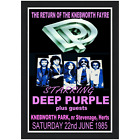 Deep Purple Knebworth Park 1985 Classic Semi Glossy Paper Wooden Framed Poster