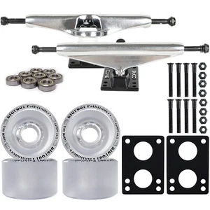 Core 7.0 Raw Longboard Trucks Wheels Package Bigfoot 70mm Pathfinders Clear - Picture 1 of 6