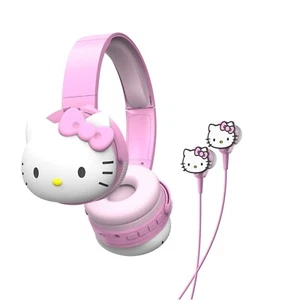 Auriculares inalámbricos Bluetooth 2 en 1 Hello Kitty con auriculares con cable - Imagen 1 de 5
