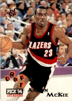 1994-95 Stadium Club Basketball Card Aaron McKie Rookie Portland Trail Blazers - Image 1 of 2