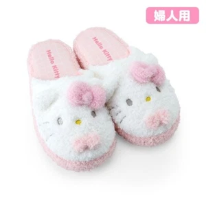 Hello Kitty Women's Fluffy Slippers -Charming and comfy Indoor Footwear Japan - Picture 1 of 5