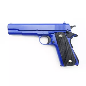 V14-B Softair Pistole Rayline Metall, 1:1, 22cm, 450g, Kaliber: 6mm, Farbe: Blau - Bild 1 von 4