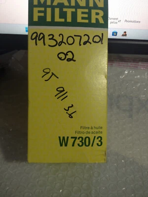 Filtro de aceite grande para Porsche 911 '95-'98 filtro Mann Foto 1 de 2