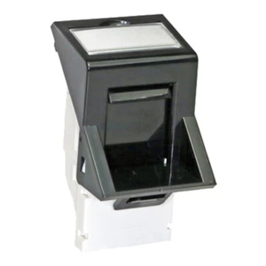 2x Adaptateur Obturateur LJ6C Angle Noir Étiquette Fenêtre Keystone Boîtier 25mm x 50mm - Photo 1/1
