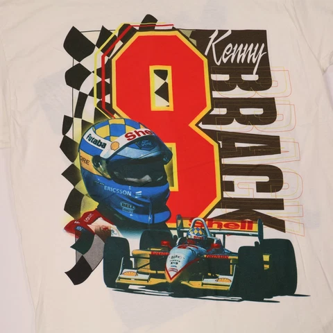 Vintage Kenny Brack #8 Shell Indy CART 2001 Shirt Rare New Old Stock Bräck XL Cover