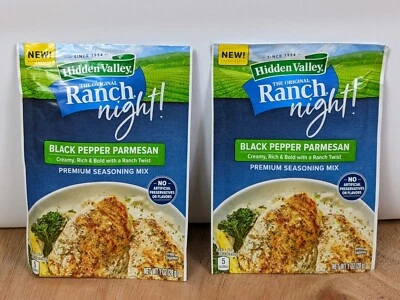 ¡2 paquetes Hidden Valley Ranch Night! Paquete de condimentos de pimienta negra parmesano difícil de encontrar  Foto 1 de 3