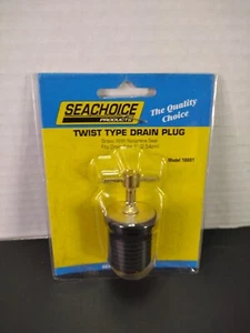 Seachoice Products 18801 Twist Type 1" Pulgada Latón Tapón de Drenaje con Sello de Neopreno - Imagen 1 de 2