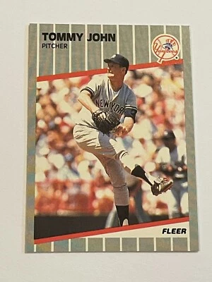 Fleer Baseball 1989 #255 - Tommy John - Yankees de Nueva York Foto 1 de 2