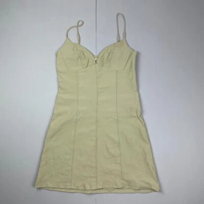 Vestido Urban Outfitters beige medio sin mangas corto con tiras - Imagen 1 de 4