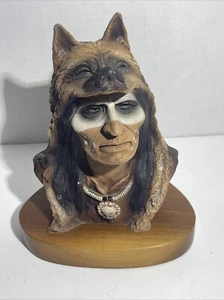 Neil J. Rose "Leads The Wolf" Figure Native American Sculpture 598/3500. - Picture 1 of 5