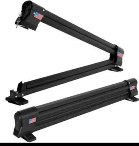 Skiträger für Dachträger, erweiterte Version Alu Snowboardträger mit Schlüssel schwarz - Bild 1 von 1