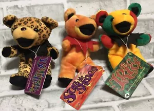 Grateful Dead Collectible Plush Dancing Bears Delilah Sunshine & Irie - Picture 1 of 3