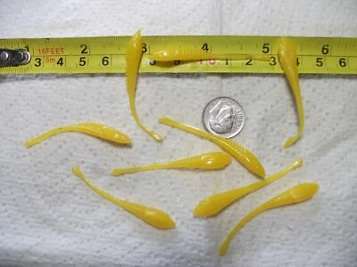 100-2英寸-CRAPIE-PANFISH-MINNOW WORM-SOFT PLASTIC GRUBS-JIGS-SCENT-STINGERS-LEECH — 第 1/4 张图片