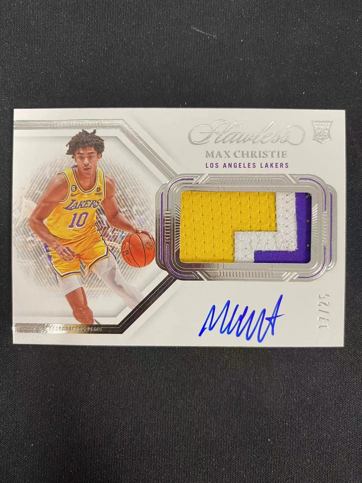 22-23 Panini Flawless Max Christie 17/25 Horizontal Patch Autographs RC GU FG