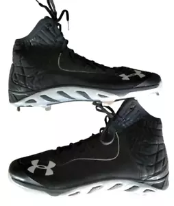 NEU Under Armour Herren schwarz Sport Wirbelsäule Stollen Baseball Fußball Größe 12 - Bild 1 von 5