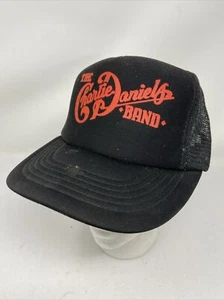 Vintage The Charlie Daniels Band Mesh Snapback Trucker Hat Black Designer Award - Picture 1 of 9
