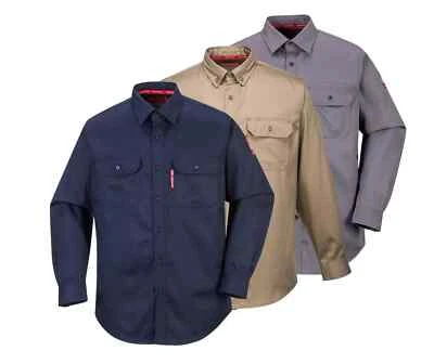 Portwest FR Welding Work Shirt ARC Protection Bizflame 88/12 Flame Resistant Top - Image 1 of 4
