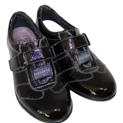 Clarks Mujer Tenis Zapatos Talla 6.5 M Negro Charol Moda Diaria Foto 1 de 4