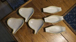 6 alte antike RED WING kleine ASCHENBECHER, Damast, zweifarbiger Zylinder - Bild 1 von 6