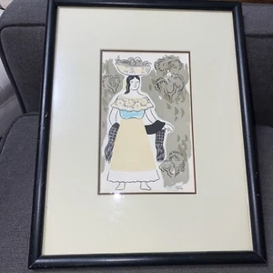 Carlos Merida (1891-1984) Abstract Modernist Mixed Media Lithograph Signed - Picture 1 of 12