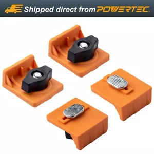4PK, T-Track Inline and Short Stop Kit and Bolts, Universal Fit for Woodworking - Picture 1 of 5